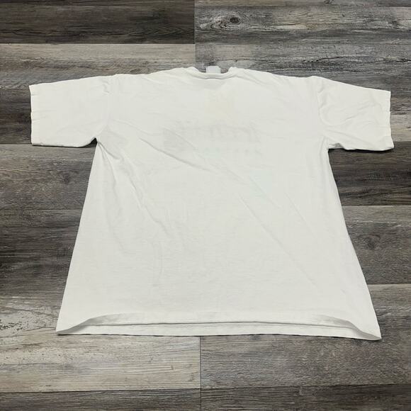 Vintage MLB Cleveland Indians White Red XL Crew Neck Embroidered Logo T-Shirt - Picture 4 of 9